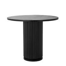 Stół okrągły drewniany PORTO 90 cm - czarny