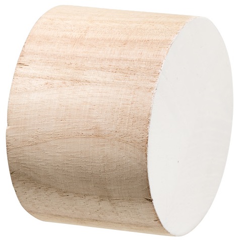 Haczyk drewniany Ø7 cm - biały