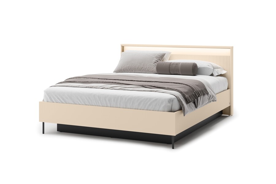 Łóżko z pojemnikiem TREND TS-03 160x200 - beż piaskowy