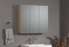 Szafka wisząca 3-drzwiowa z lustrami PURE BLISS - dąb evoke