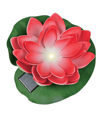 Lampka solarna KWIAT LOTOSU SW-5033-R - czerwony
