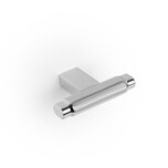 Wymiary: - długość: 55 mm - głębokość: 37 mm - wysokość: 10 mm Materiał: aluminium polerowane Kolor: nikiel połysk