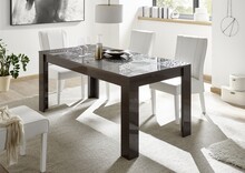 Stół z dekorowanym blatem MIRO 180x90 - antracyt połysk