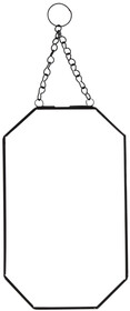 Lustro wiszące w żelaznej ramie 15x25 - czarny