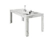 Stół rozkładany CARRARA 137/185x90 - marmur biały mat