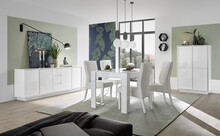 Stół rozkładany ICE 137/185x90 - biały połysk