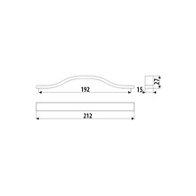 Uchwyty Uchwyt meblowy UA130 - szarozielony / rozstaw 192 mm - Gamet
