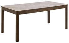 Stół z ceramicznym blatem SOUTHAMPTON 180x90 - kremowy/dąb wędzony