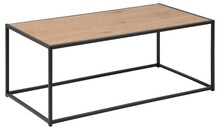 Seaford coffee table Top paper matt wild oak Base steel matt black 100x50x40 cm