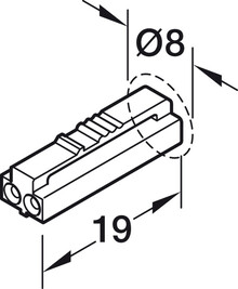 Oświetlenie LED Przewód przedłużający Häfele Loox5, do opraw Häfele Loox5, 12 V, 2-żyłowy (monochromatyczny) - Häfele
