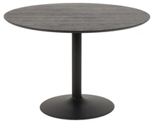 Stół okrągły IBIZA 110 cm - czarny jesion/czarny