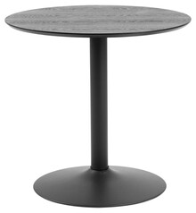 Stół okrągły kawiarniany IBIZA 80 cm - czarny jesion/czarny