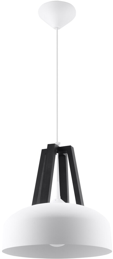 Lampa wisząca CASCO - biały/czarny