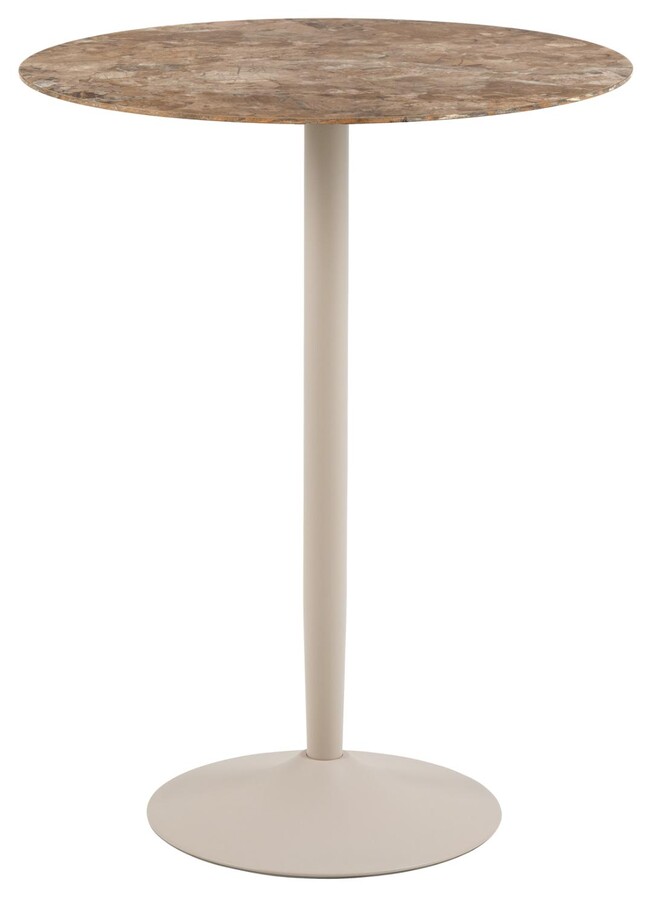 Stół barowy okrągły MALTA 80 cm - brązowy/szary