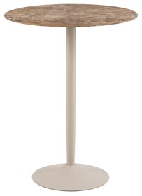 Stół barowy okrągły MALTA 80 cm - brązowy/szary