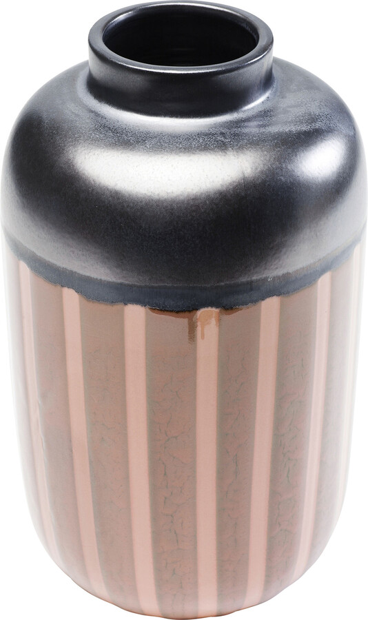Wazon MOCCA STRIPES - czarny/brązowy