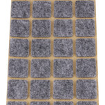 Podkładki meblowe Kwadrat 20x20 mm filc kolor Czarny   Podkładki sprzedawane w arkuszach. Ilość podkładek na arkuszu- 28 szt.