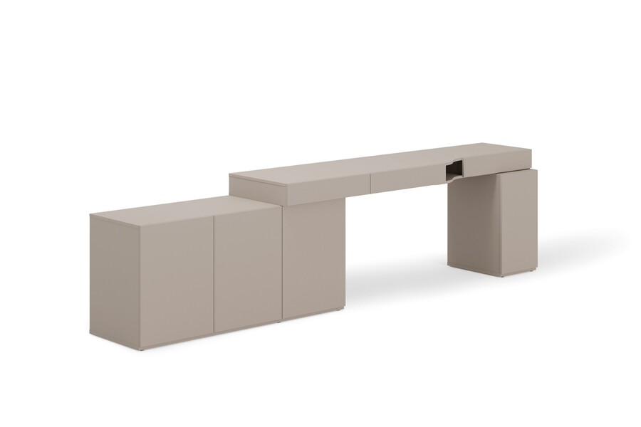 Zestaw mebli mlodzieżowych WOOW SET-06L - clay grey
