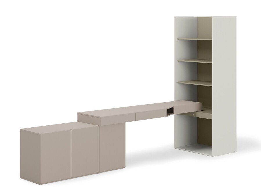 Zestaw mebli młodzieżowych WOOW SET-08L - clay grey