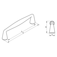 Uchwyty Uchwyt meblowy LINEA 96 tytan REJS - Rejs
