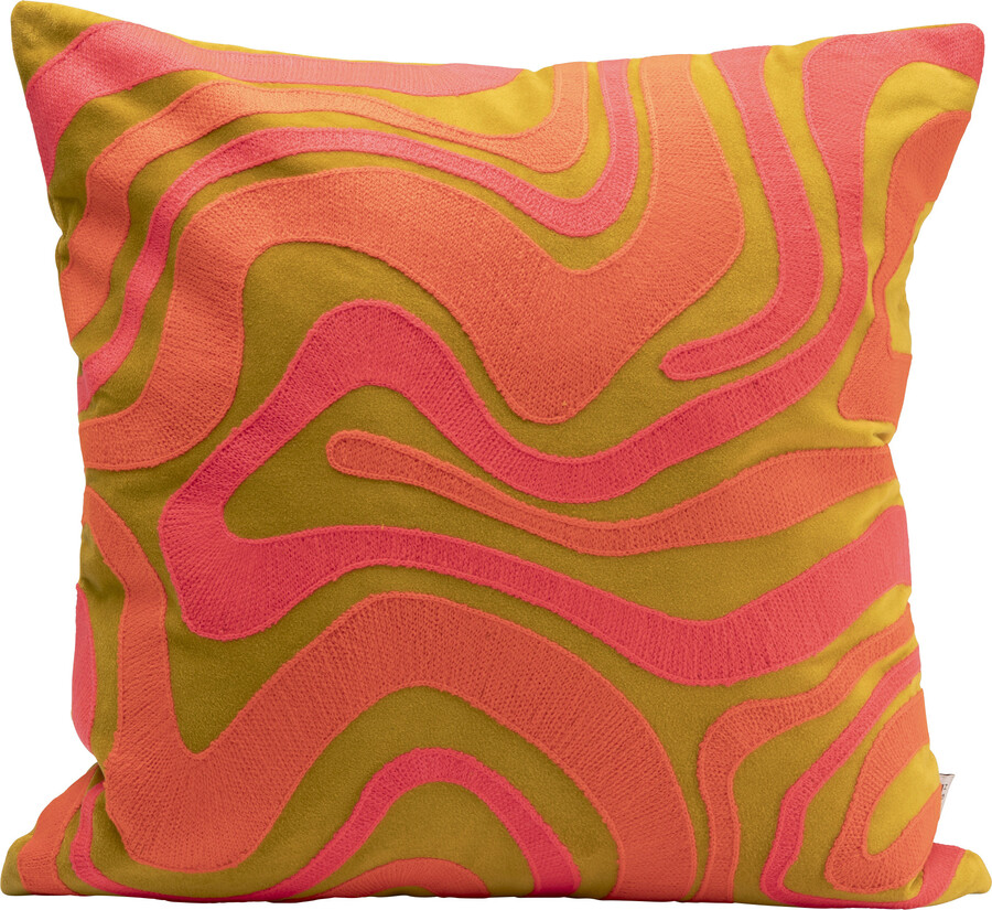 Poduszka dekoracyjna ELECTRIC FEELING 45x45 - żółty/różowy