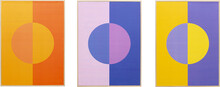 Zestaw 3 obrazów MOON PHASE 40x30