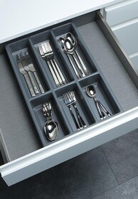 Organizacja szuflad Wkład SEPARADO na sztućce/ 300 x 474/ antracyt PEKA - Peka
