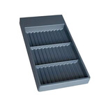 Wymiary: - szerokość: 300 mm - głębokość: 474 mm - wysokość: 55 mm - grubość: 2 mm - komora: 275 x 140 mm Materiał: tworzywo sztuczne...
