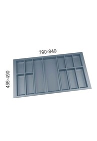 Organizacja szuflad Wkład CLASSICO 900/ wymiar 840 x 490/ szary PEKA - Peka