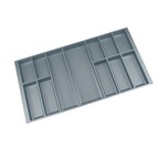 Wymiary: - szerokość: 816 mm - głębokość: 474 mm - wysokość: 53 mm - grubość: 2 mm - komora mniejsza: 170 x 93 mm (góra komory) / 140 x 43 mm (dno...