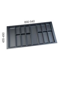 Organizacja szuflad Wkład CLASSICO 1000/ wymiar 940 x 490/ antracyt PEKA - Peka