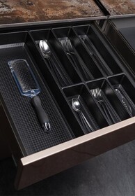 Organizacja szuflad Wkład CLASSICO-Kristall 1200/ wymiar 1140 x 490/ czarny PEKA - Peka