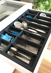 Organizacja szuflad Wkład CLASSICO-Kristall 1200/ wymiar 1140 x 490/ czarny PEKA - Peka