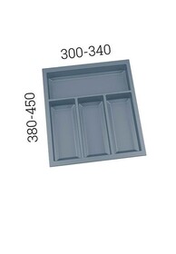 Organizacja szuflad Wkład CLASSICO 400/ wymiar 340 x 450/ szary PEKA - Peka
