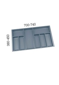 Organizacja szuflad Wkład CLASSICO 800/ wymiar 740 x 450/ szary PEKA - Peka