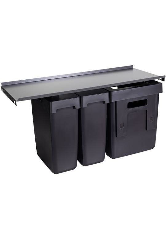 Kosz na odpady OEKO UNIVERSAL 900/ gł.450/ 40+2x17 l/ antracyt PEKA