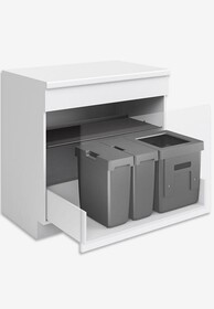 Segregacja odpadów Kosz na odpady OEKO UNIVERSAL 900/ gł.450/ 40+2x17 l/ antracyt PEKA - Peka