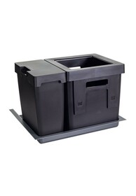 Segregacja odpadów Kosz na odpady OEKO - ZESTAW POJEMNIKÓW 600/ wys. 375-400/ 40+17 z pokrywką/ antracyt PEKA - Peka