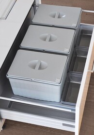 Segregacja odpadów Kosz na odpady PULLBOY FLEX 800-900/ wys. 230/ 3x12 PEKA - Peka