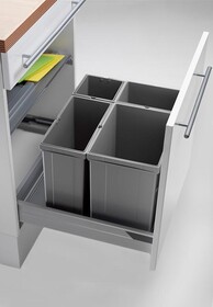 Segregacja odpadów Kosz na odpady PULLBOY VARIO 600/ wys. 320/ 17+11+8+5 PEKA - Peka