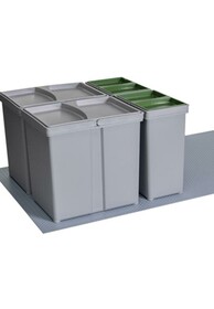 Segregacja odpadów Kosz na odpady PULLBOY VARIO 600-1200/ wys. 297/ 2x17+2x8 PEKA - Peka