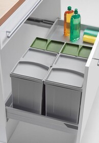 Segregacja odpadów Kosz na odpady PULLBOY VARIO 600-1200/ wys. 297/ 2x17+2x8 PEKA - Peka
