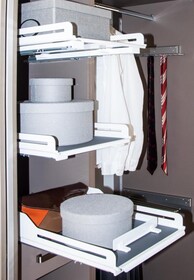 Szuflady Półka wysuwana EXTENDO Libell 400 z prowadnicami/ biała PEKA - Peka