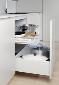 Szuflady Półka wysuwana EXTENDO Libell 500 z prowadnicami/ biała PEKA - Peka