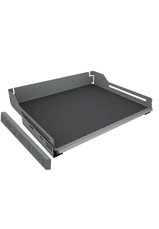 Półka wysuwana EXTENDO Libell 500 z prowadnicami z listwą/ szara PEKA