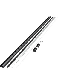 Drążki i wieszaki do szaf CONERO - drążek na ubrania do integracji z LED/ 1220 mm/ czarny PEKA - Peka