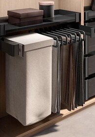 Drążki i wieszaki do szaf CONERO Set - organizer do garderoby/ 860-920 mm/ czarny PEKA - Peka