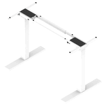 FUTURO Compact Stelaż biurka z elektryczną regulacją wysokości (685mm-1180mm) nogi prostokątne metal lakier biały Zorganizuj przestrzeń home...