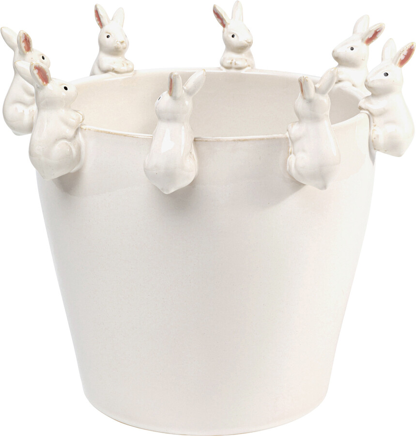 Wazon CUTE BUNNIES 31 cm - biały