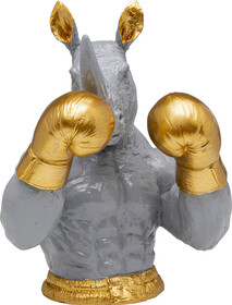 Skarbonka RHINO BOXER 30 cm - szary/złoty